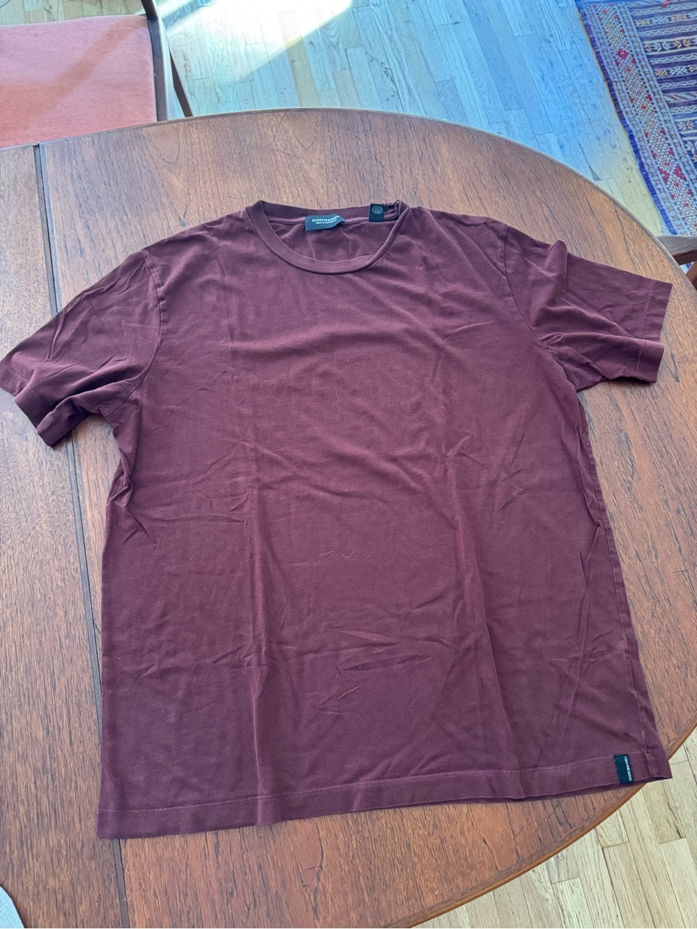 Scotch & Soda Men's Crewneck Tee - Burgundy